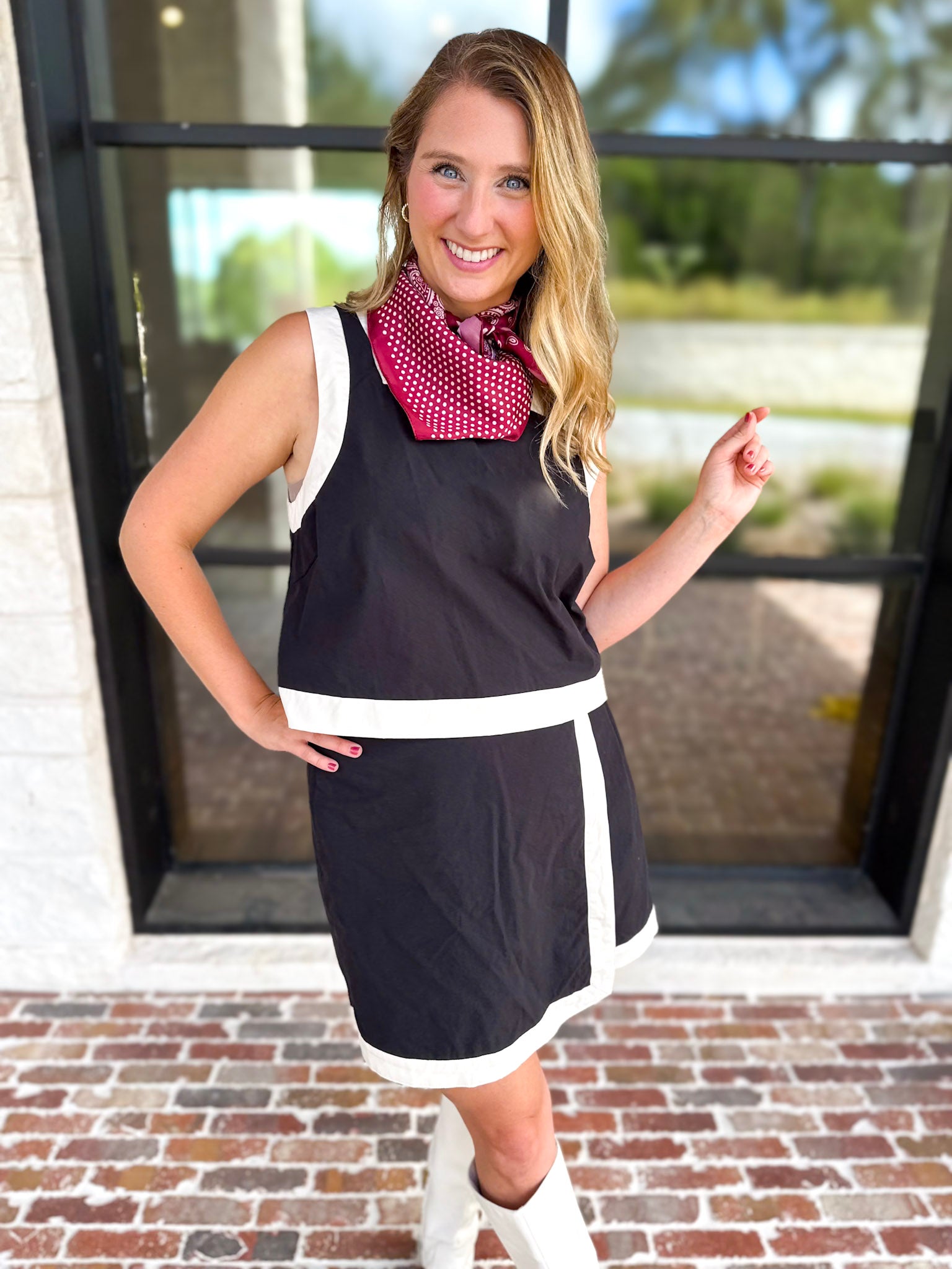 The Delaney Skort Set - Black-510 Mini-ENTRO-July & June Women's Fashion Boutique Located in San Antonio, Texas