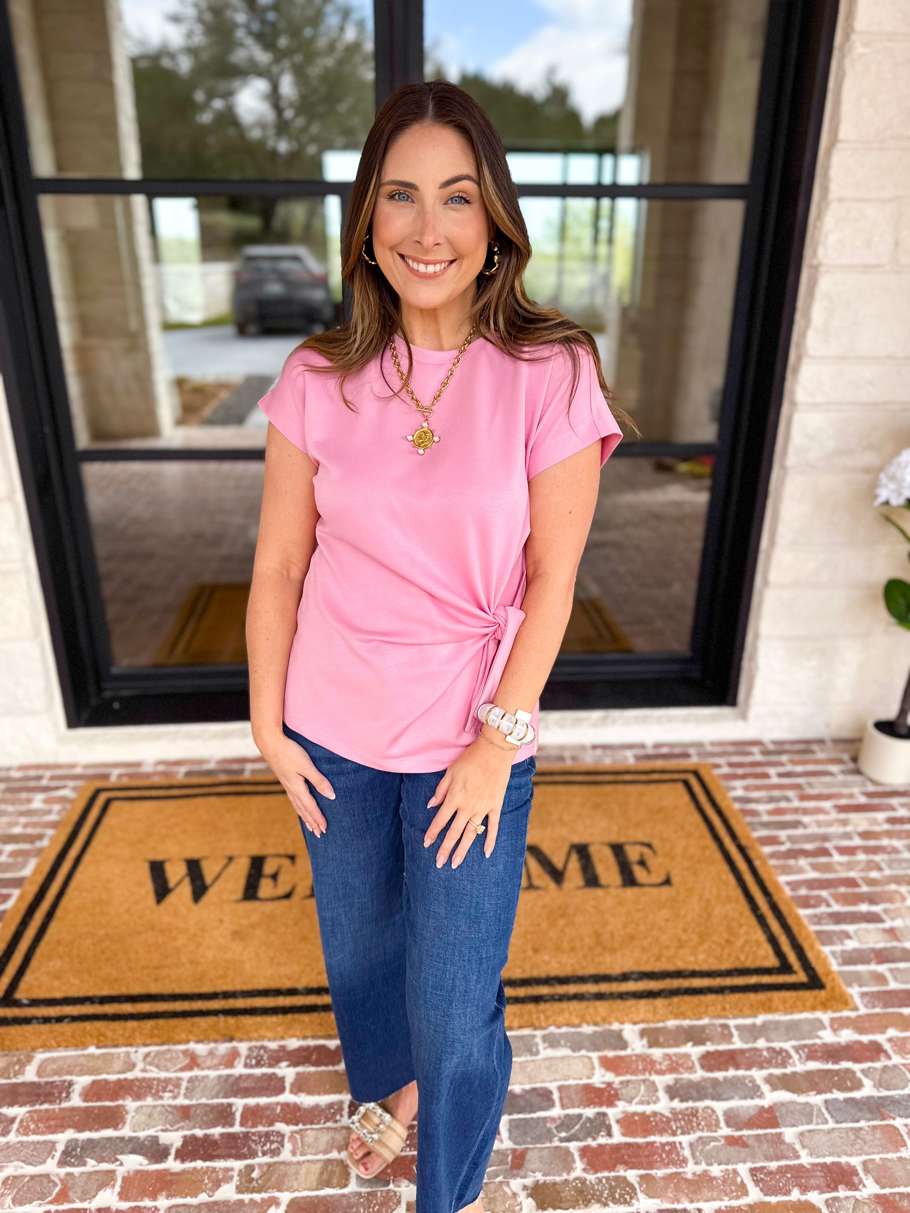 Comfy & Classy Top - Pink-200 Fashion Blouses-ENTRO-July & June Women's Fashion Boutique Located in San Antonio, Texas