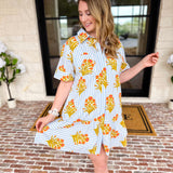 THML - Bold Floral & Stripe Mini Dress-510 Mini-THML-July & June Women's Fashion Boutique Located in San Antonio, Texas