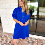 Refined Mini Dress - Blue-510 Mini-JODIFL-July & June Women's Fashion Boutique Located in San Antonio, Texas