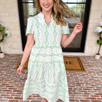 Mary Square - Heirloom Ivy Green Midi Dress-500 Midi-MARY SQUARE-July & June Women's Fashion Boutique Located in San Antonio, Texas
