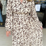 Fall Days Floral Midi Dress-500 Midi-POLOGRAM-July & June Women's Fashion Boutique Located in San Antonio, Texas