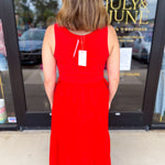 The Summertime Savvy Midi Dress - Red-500 Midi-SKIES ARE BLUE-July & June Women's Fashion Boutique Located in San Antonio, Texas