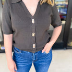 The Krissy Knit Top - Olive-200 Fashion Blouses-SKIES ARE BLUE-July & June Women's Fashion Boutique Located in San Antonio, Texas