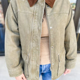 Barn Jacket - Olive-600 Outerwear-AARON & AMBER-July & June Women's Fashion Boutique Located in San Antonio, Texas