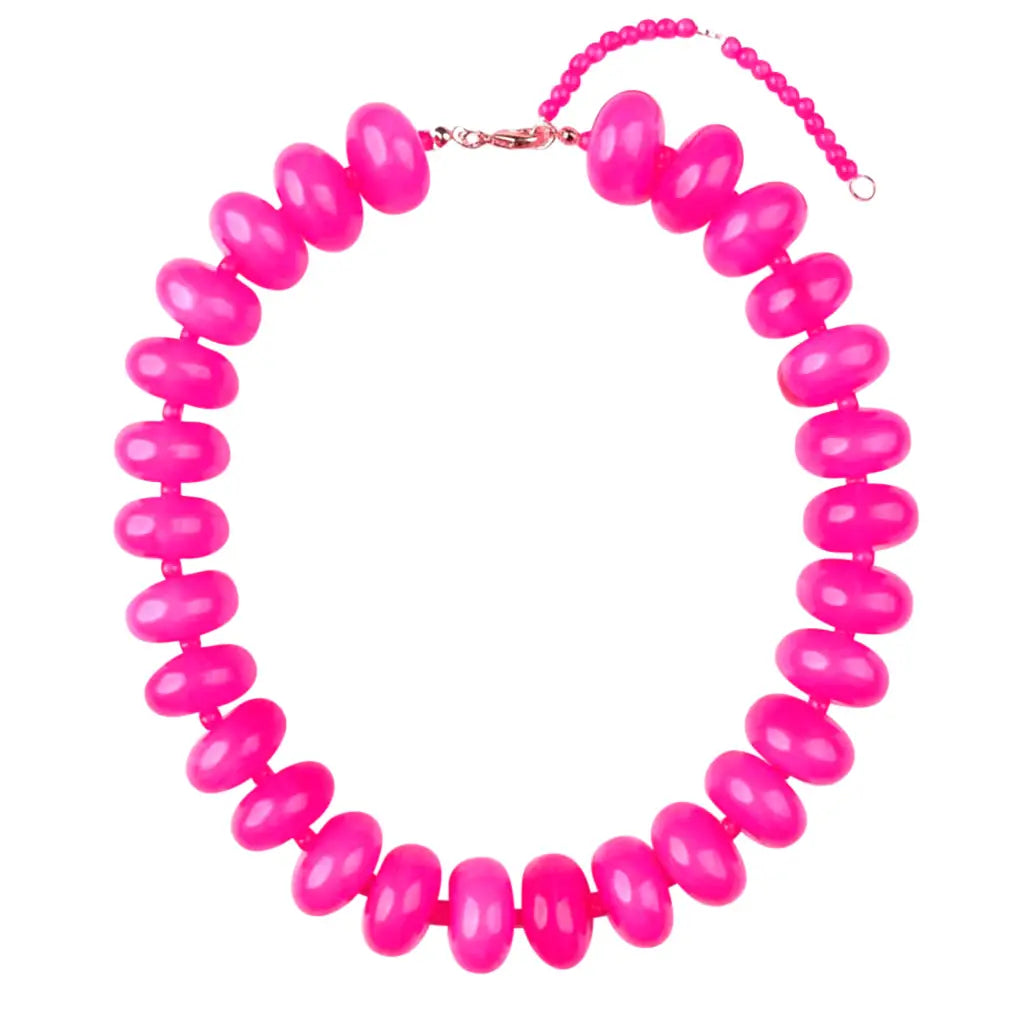 The Bailey Beaded Necklace - Hot Pink-110 Jewelry & Hair-Gemelli-July & June Women's Fashion Boutique Located in San Antonio, Texas