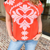 THML - Bold Pink Crush Knit Top-230 Sweaters/Cardis-THML-July & June Women's Fashion Boutique Located in San Antonio, Texas