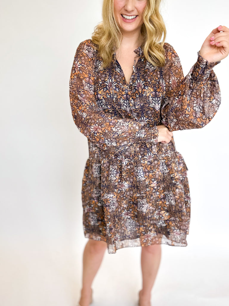 Fall In Love Floral Mini Dress-510 Mini-CURRENT AIR CLOTHING-July & June Women's Fashion Boutique Located in San Antonio, Texas