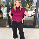 The Classic Chic Top - Maroon-210 Casual Blouses-ENTRO-July & June Women's Fashion Boutique Located in San Antonio, Texas