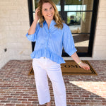 The Move with Grace Top - Blue-200 Fashion Blouses-ENTRO-July & June Women's Fashion Boutique Located in San Antonio, Texas
