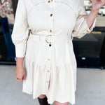THML - Chic Cream Mini Dress-510 Mini-THML-July & June Women's Fashion Boutique Located in San Antonio, Texas
