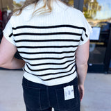 Pink Friday Doorbuster - Mock Neck Knit Sweater Top - Ivory - IN STORE-PINK FRIDAY DOORBUSTERS-BLU PEPPER-July & June Women's Fashion Boutique Located in San Antonio, Texas