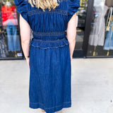 Denim Sweetheart Midi Dress-500 Midi-FATE-July & June Women's Fashion Boutique Located in San Antonio, Texas