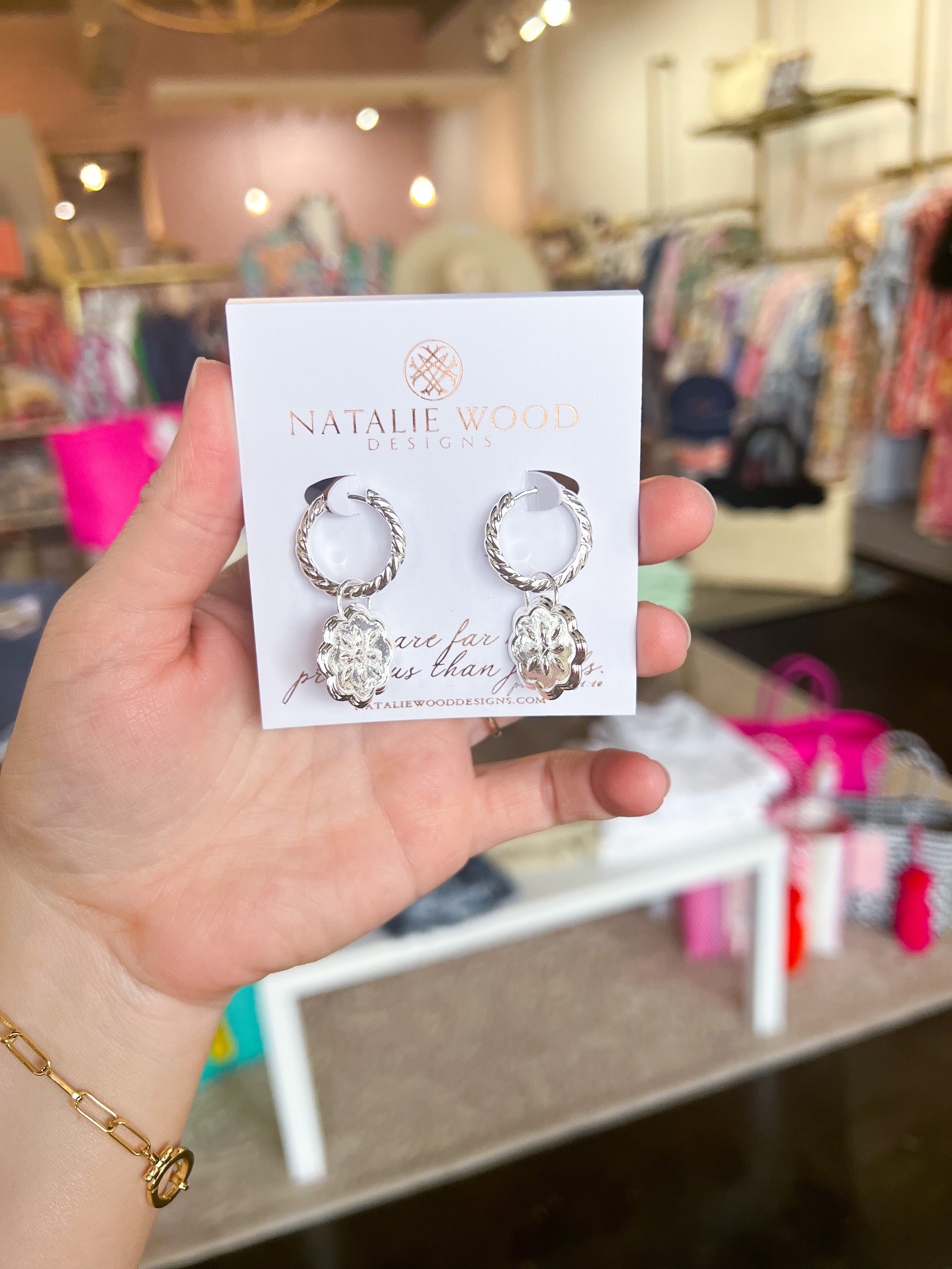 Natalie Wood - Radiant Huggie Earrings in Silver-110 Jewelry & Hair-Natalie Wood-July & June Women's Fashion Boutique Located in San Antonio, Texas