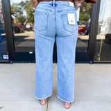 Vervet - Tummy Control High Waisted Light Wash Jeans-400 Pants-VEVERT BY FLYING MONKEY-July & June Women's Fashion Boutique Located in San Antonio, Texas