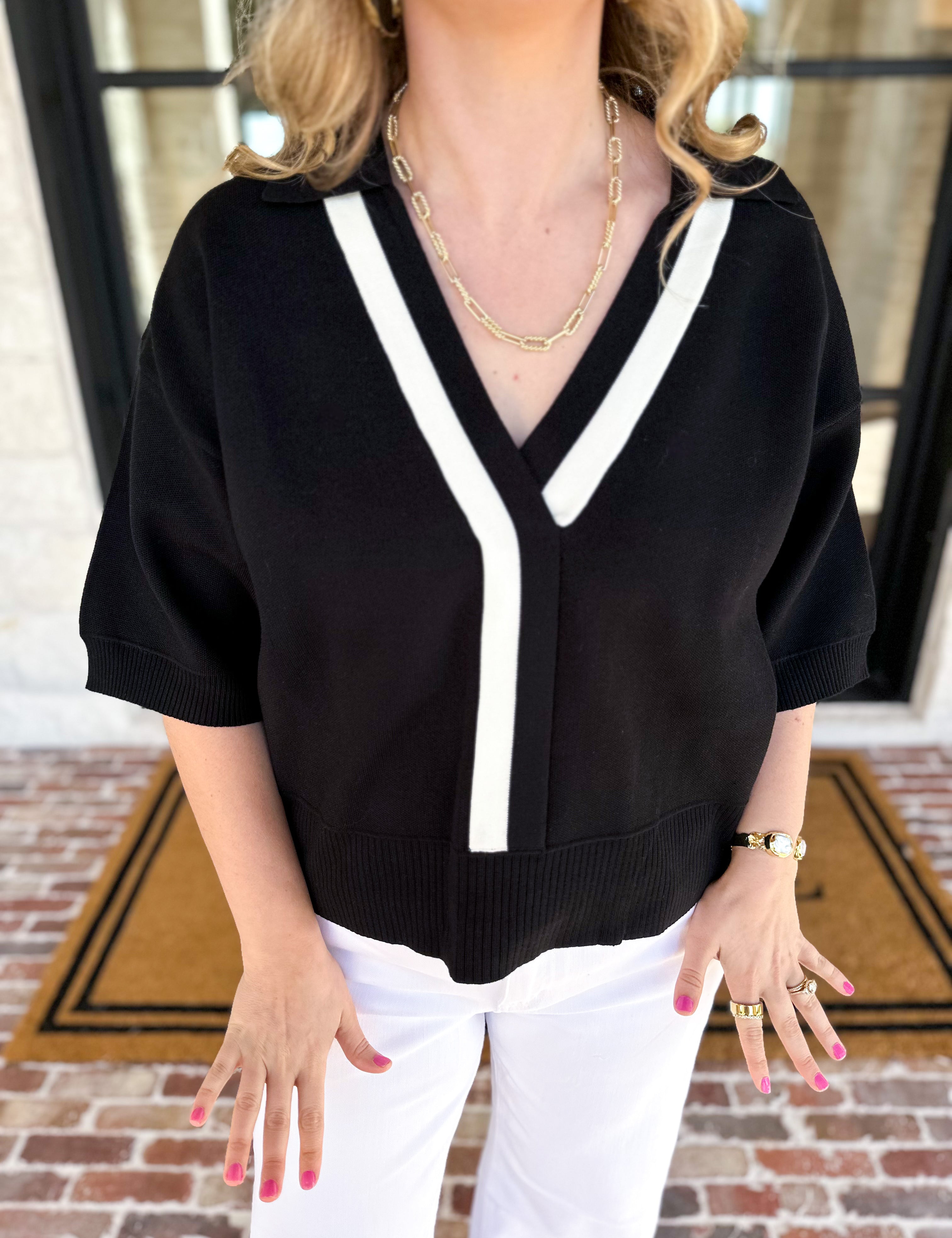 The Go-To Girl Sweater Top - Black-230 Sweaters/Cardis-ENTRO-July & June Women's Fashion Boutique Located in San Antonio, Texas