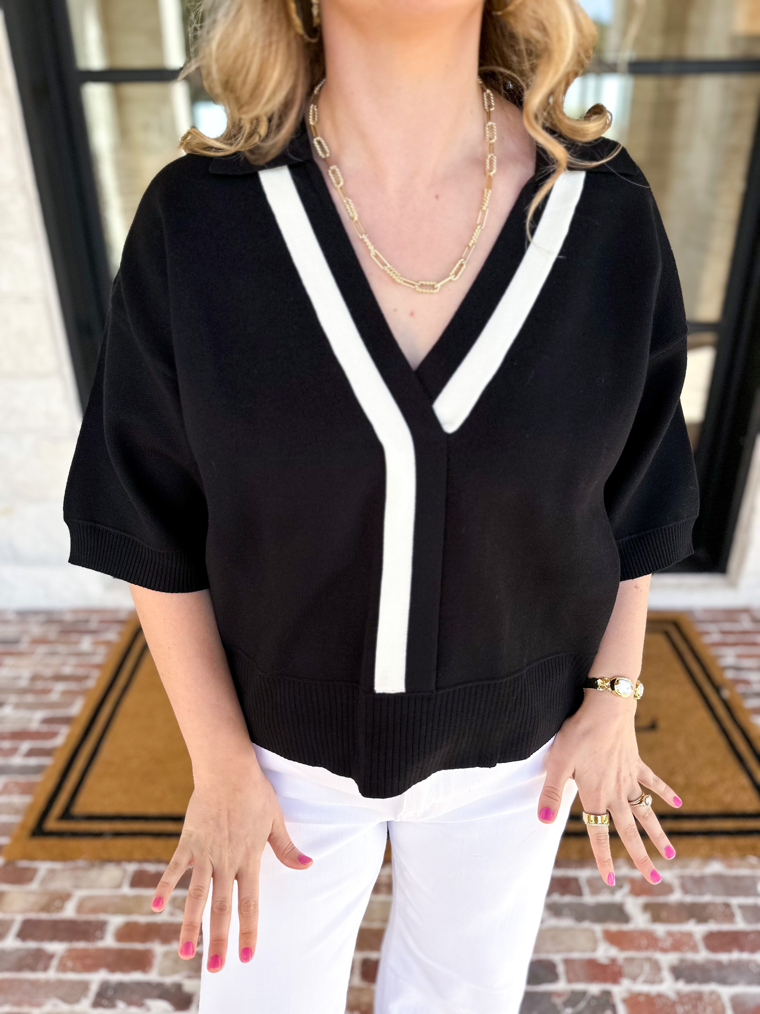 The Go-To Girl Sweater Top - Black-230 Sweaters/Cardis-ENTRO-July & June Women's Fashion Boutique Located in San Antonio, Texas