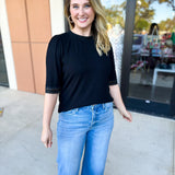 Elevated Black Comfy Tee-200 Fashion Blouses-POLOGRAM-July & June Women's Fashion Boutique Located in San Antonio, Texas