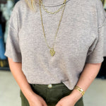Natalie Wood - Believer Heart Necklace in Gold - RESTOCK-110 Jewelry & Hair-Natalie Wood-July & June Women's Fashion Boutique Located in San Antonio, Texas