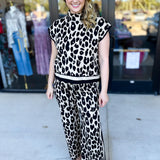 Luxurious Cheetah Knit Pant Set-300 Athleisure/Lounge-ENTRO-July & June Women's Fashion Boutique Located in San Antonio, Texas