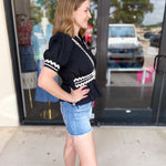 Kendra Blouse-200 Fashion Blouses-ENTRO-July & June Women's Fashion Boutique Located in San Antonio, Texas