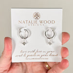 Natalie Wood - Legacy Charm Hoop Earrings - Silver CZ-110 Jewelry & Hair-Natalie Wood-July & June Women's Fashion Boutique Located in San Antonio, Texas