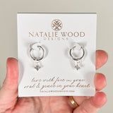 Natalie Wood - Legacy Charm Hoop Earrings - Silver CZ-110 Jewelry & Hair-Natalie Wood-July & June Women's Fashion Boutique Located in San Antonio, Texas