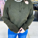 THML - The Chloe Rhinestone Detail Sweater-230 Sweaters/Cardis-THML-July & June Women's Fashion Boutique Located in San Antonio, Texas