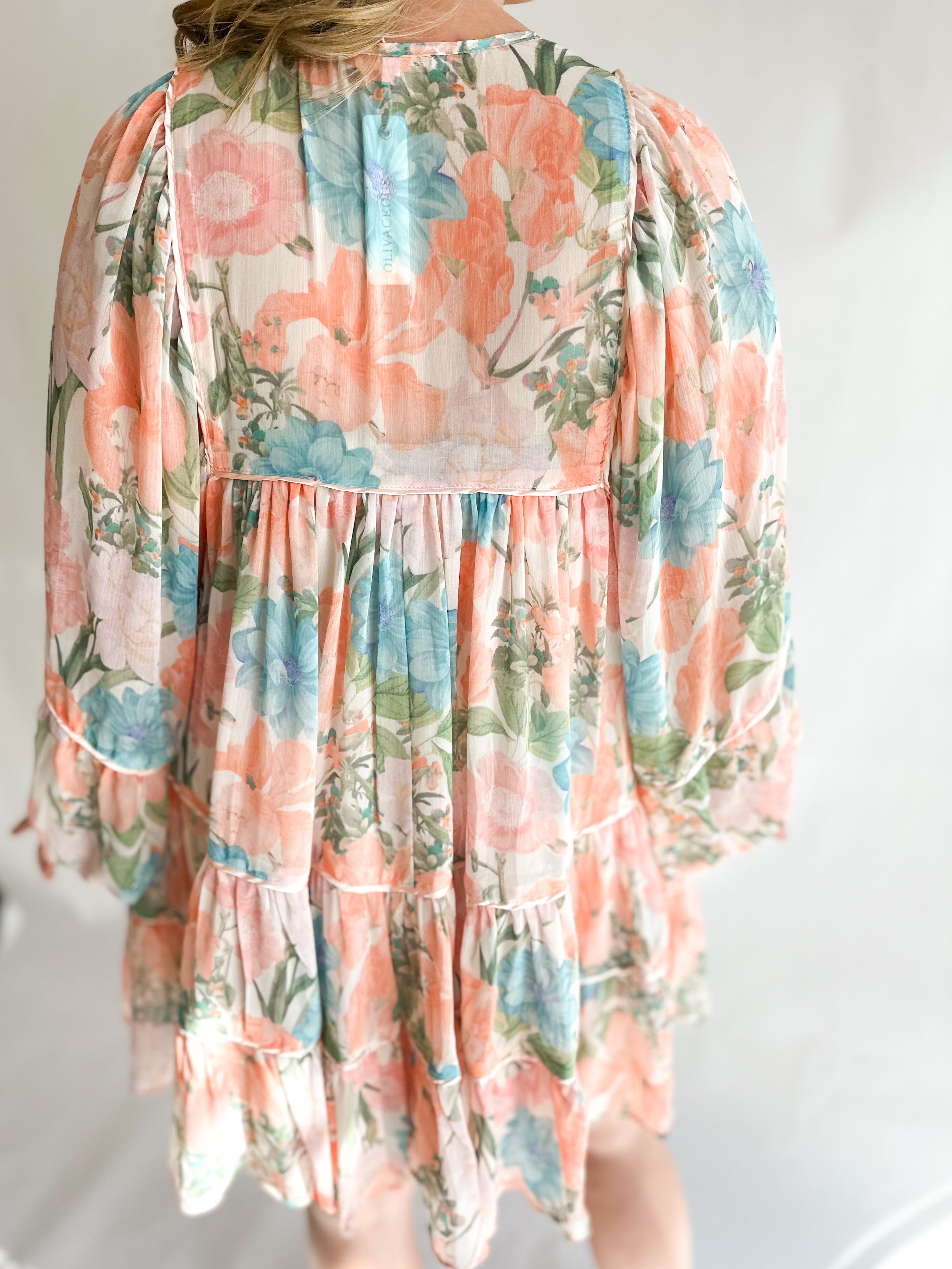 Floral Multi Mini Dress-510 Mini-OLIVACEOUS-July & June Women's Fashion Boutique Located in San Antonio, Texas