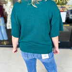 The Ella Knit Sweater Top - Teal-230 Sweaters/Cardis-JODIFL-July & June Women's Fashion Boutique Located in San Antonio, Texas
