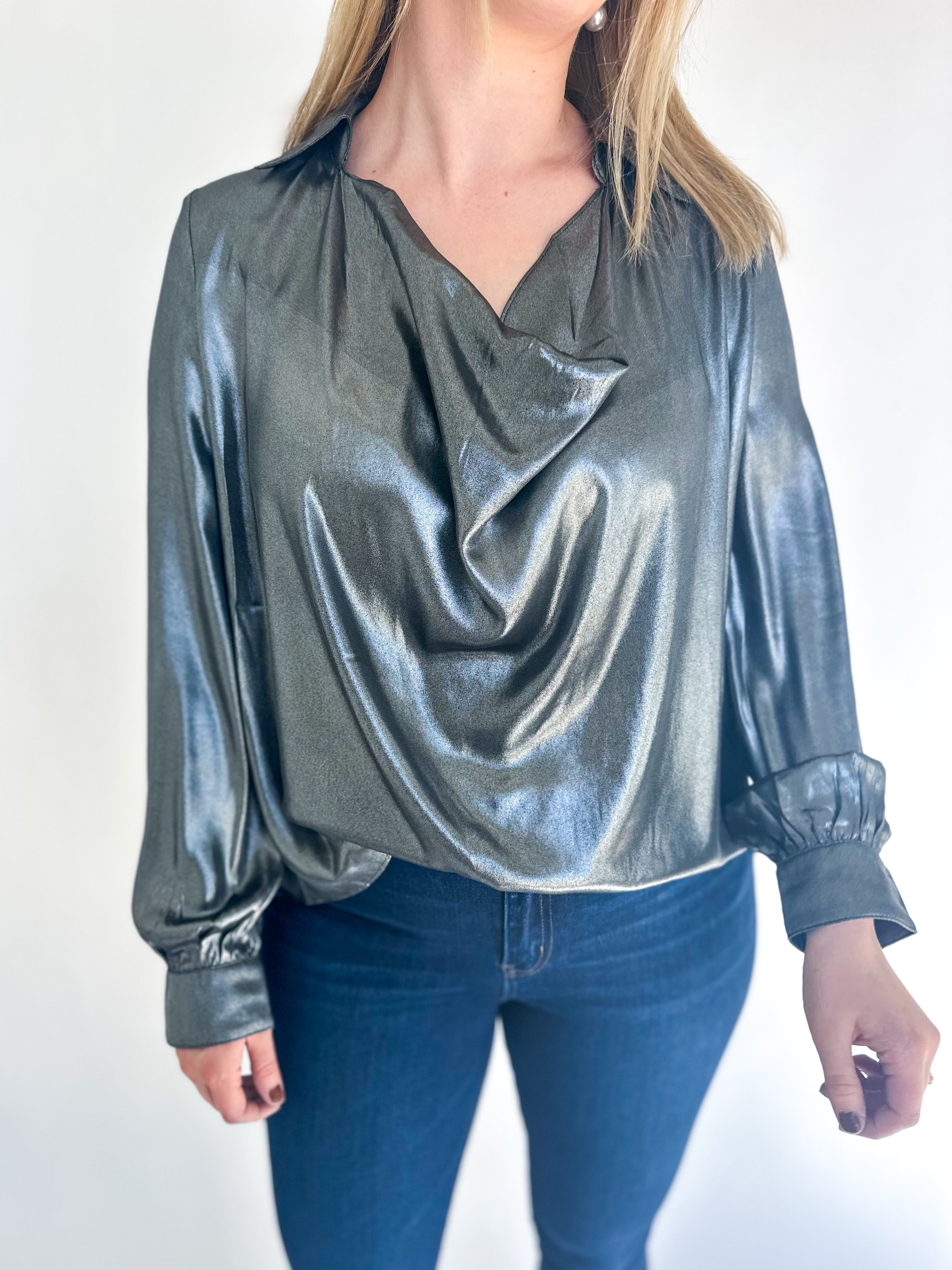 Turning Heads Blouse-200 Fashion Blouses-CURRENT AIR CLOTHING-July & June Women's Fashion Boutique Located in San Antonio, Texas