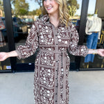 The Wrenlee Wrap Midi Dress - Chocolate Brown-500 Midi-POLOGRAM-July & June Women's Fashion Boutique Located in San Antonio, Texas