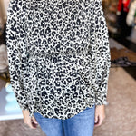 Cheetah Peplum Blouse-200 Fashion Blouses-DRESS FORUM-July & June Women's Fashion Boutique Located in San Antonio, Texas