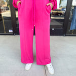 Soft Modal Lounge Pants - Fuchsia Pink-300 Athleisure/Lounge-SKIES ARE BLUE-July & June Women's Fashion Boutique Located in San Antonio, Texas