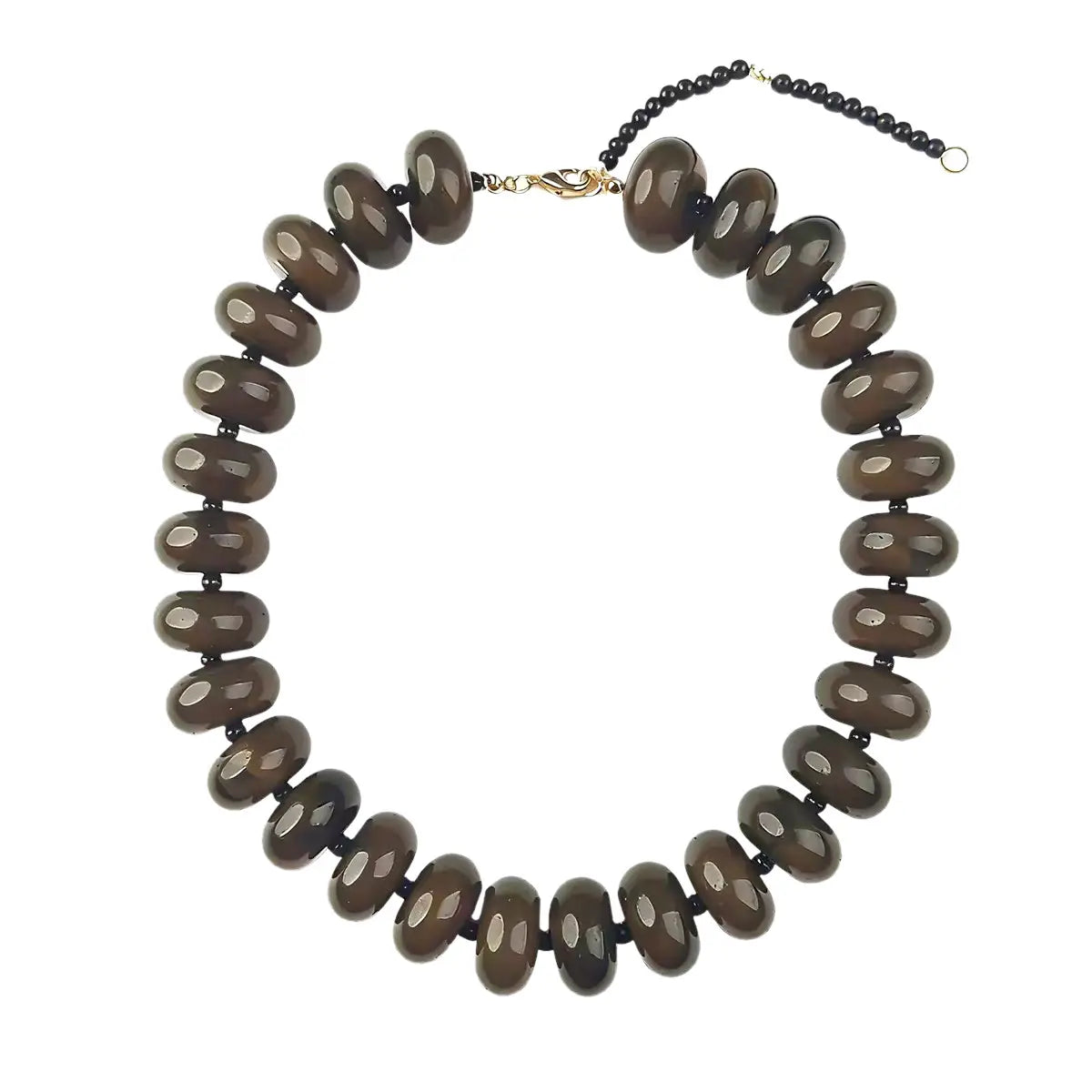 The Bailey Beaded Necklace - Brown-110 Jewelry & Hair-Gemelli-July & June Women's Fashion Boutique Located in San Antonio, Texas