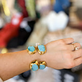 Mist Cuff Turquoise Bracelet - Easton Elle-110 Jewelry & Hair-Easton Elle-July & June Women's Fashion Boutique Located in San Antonio, Texas