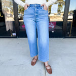 Vervet - High Rise Cropped Wide Leg Jeans-400 Pants-VEVERT BY FLYING MONKEY-July & June Women's Fashion Boutique Located in San Antonio, Texas