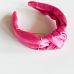 Satin Knotted Headband - Pink-130 ACCESSORIES-SHIRALEAH-July & June Women's Fashion Boutique Located in San Antonio, Texas