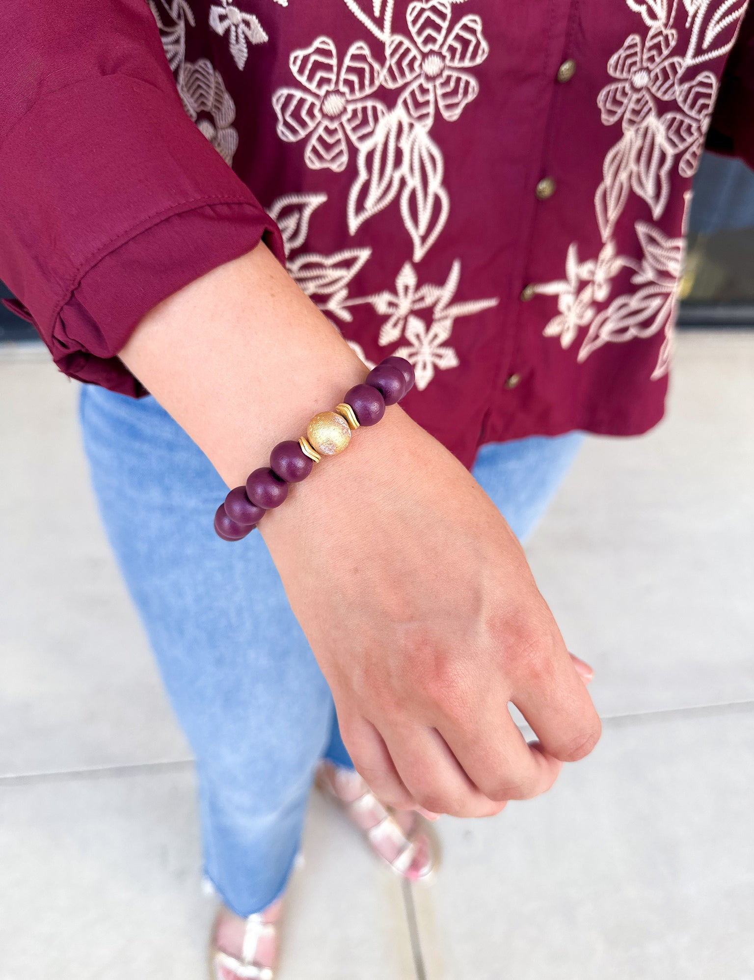 Michelle McDowell - Ryden Bracelet - Maroon-110 Jewelry & Hair-Michelle McDowell-July & June Women's Fashion Boutique Located in San Antonio, Texas