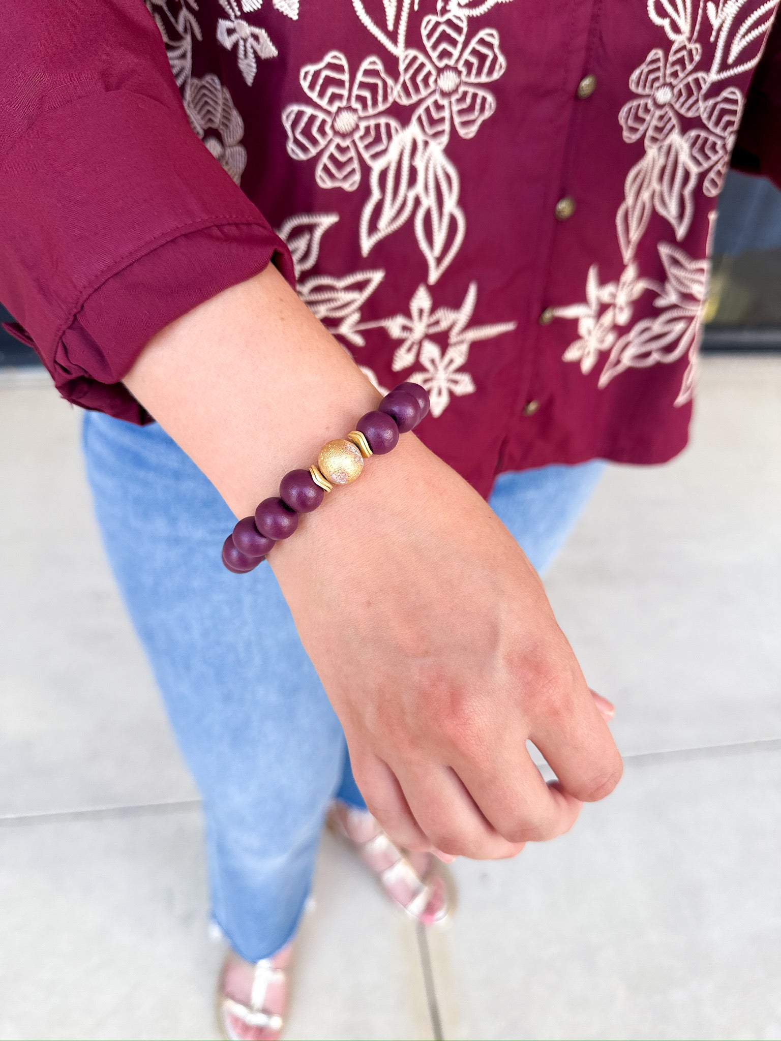 Michelle McDowell - Ryden Bracelet - Maroon-110 Jewelry & Hair-Michelle McDowell-July & June Women's Fashion Boutique Located in San Antonio, Texas