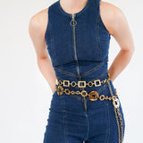 Circle Chain Link Belt - Gold - One Size-130 ACCESSORIES-Most Wanted USA-July & June Women's Fashion Boutique Located in San Antonio, Texas