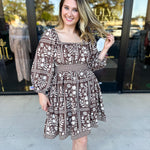 The Wrenlee Mini Dress - Chocolate Brown-510 Mini-POLOGRAM-July & June Women's Fashion Boutique Located in San Antonio, Texas