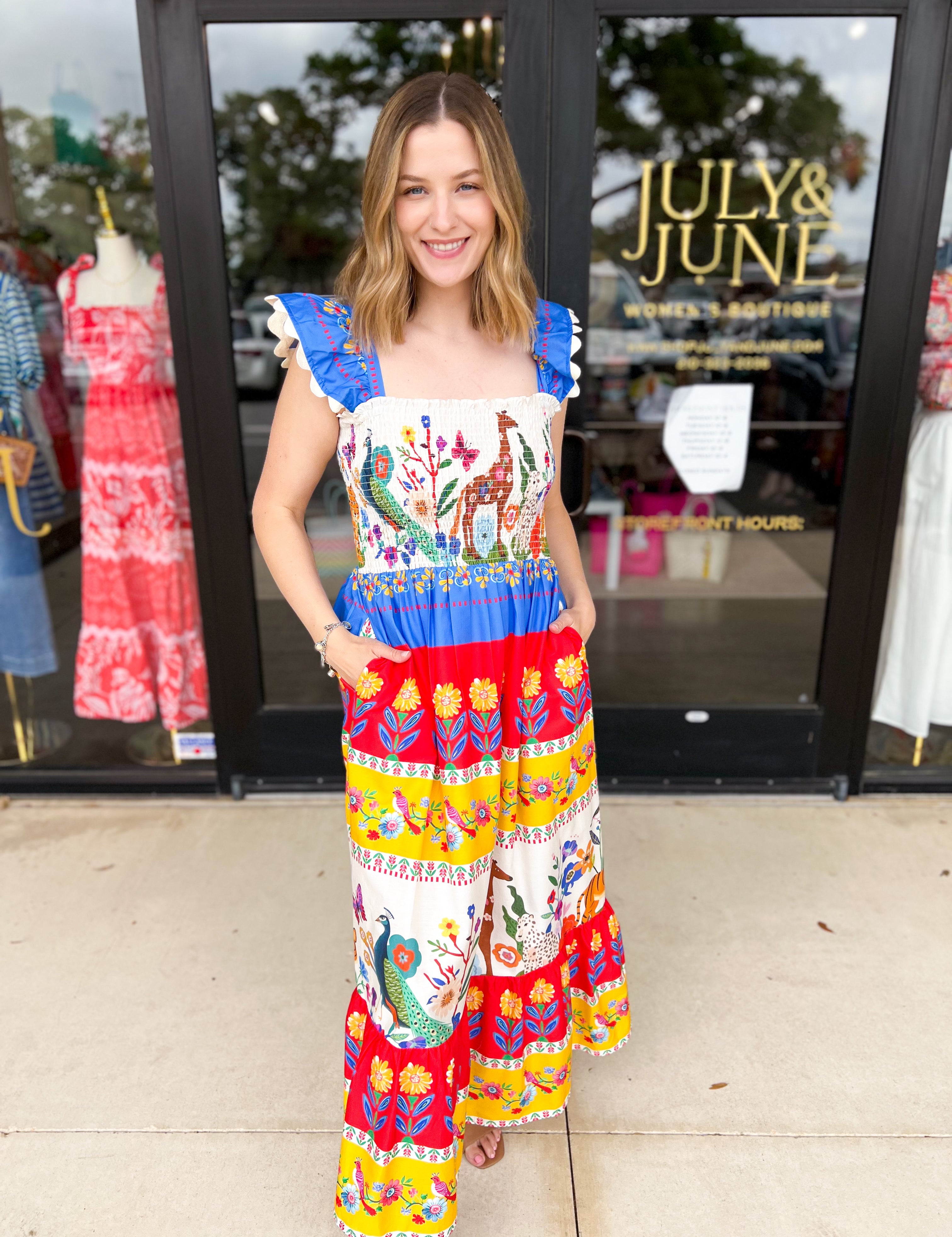 THML - Island Soiree Midi Dress-500 Midi-THML-July & June Women's Fashion Boutique Located in San Antonio, Texas