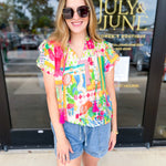 THML - In The City Blouse-200 Fashion Blouses-THML-July & June Women's Fashion Boutique Located in San Antonio, Texas