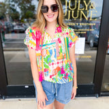 THML - In The City Blouse-200 Fashion Blouses-THML-July & June Women's Fashion Boutique Located in San Antonio, Texas