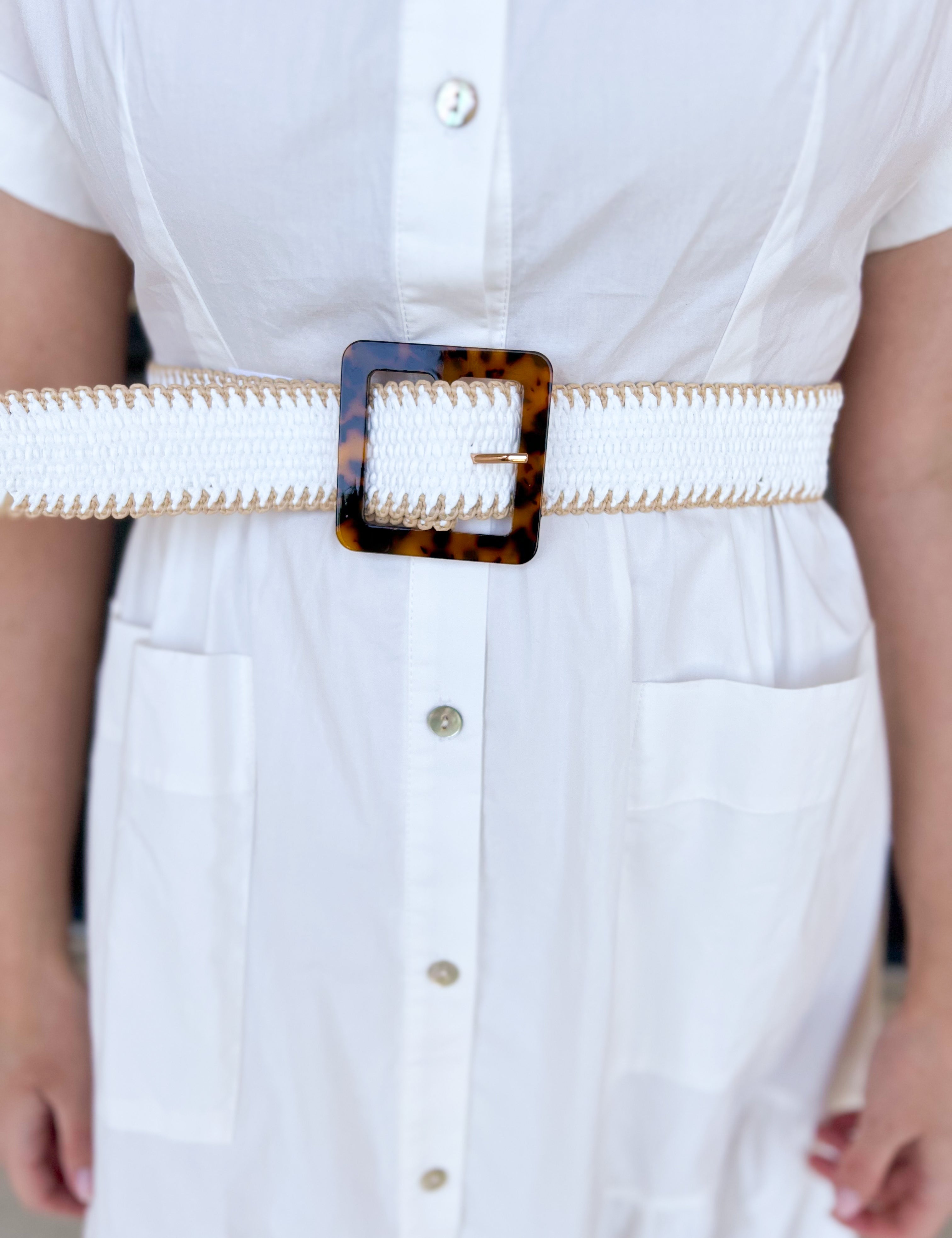 Yara Belt - White - 2 Sizes-130 Accessories-SHIRALEAH-July & June Women's Fashion Boutique Located in San Antonio, Texas