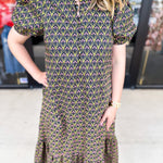 Floral Preppy Midi Dress-500 Midi-ENTRO-July & June Women's Fashion Boutique Located in San Antonio, Texas