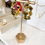 Easton Elle - Paradise Pearl Hoop Earrings - Tigers Eye-110 Jewelry & Hair-Easton Elle-July & June Women's Fashion Boutique Located in San Antonio, Texas
