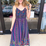 The Rowen Smocked Midi Dress-500 Midi-FATE-July & June Women's Fashion Boutique Located in San Antonio, Texas