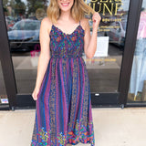 The Rowen Smocked Midi Dress-500 Midi-FATE-July & June Women's Fashion Boutique Located in San Antonio, Texas